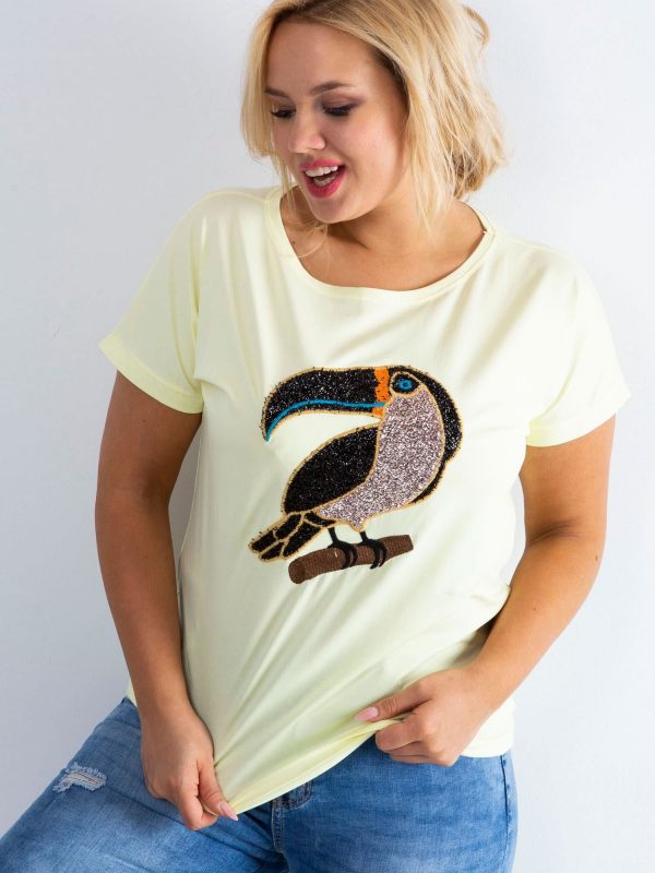 Light yellow T-shirt Materially PLUS SIZE