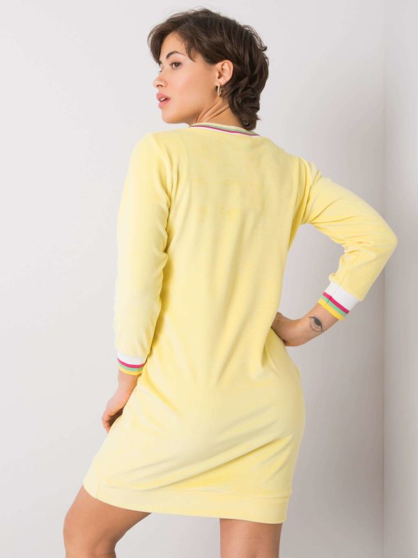 Yellow velour dress Aspen RUE PARIS