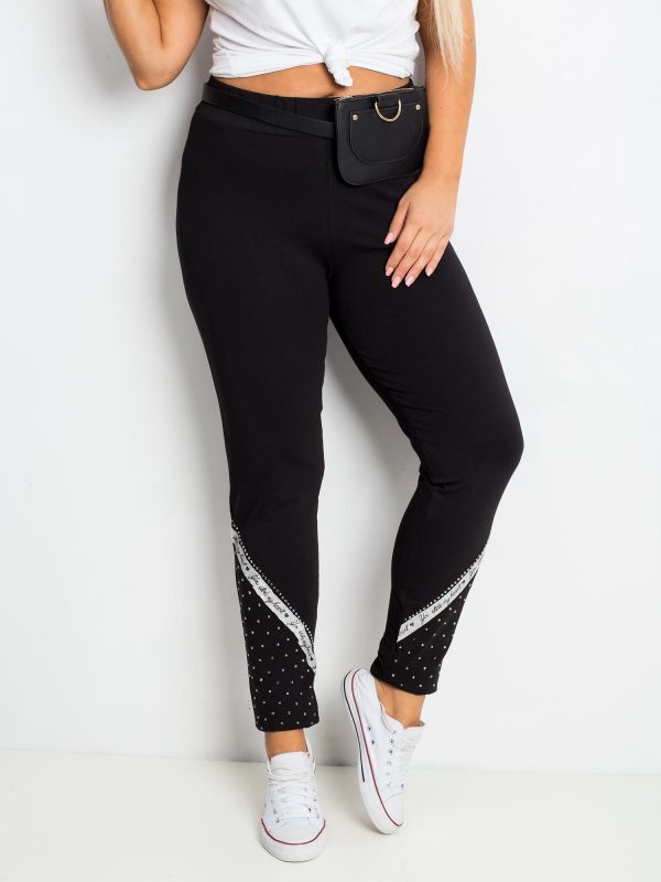 Black Plus Size Active Pants