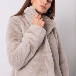 Light beige fur jacket Kaya SUBLEVEL