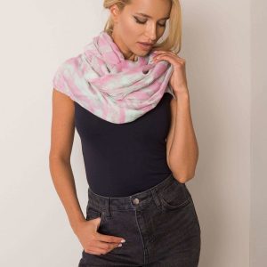 Pink scarf with patterns