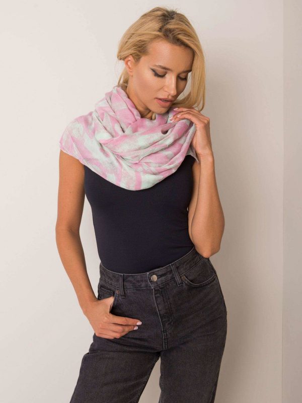 Pink scarf with patterns