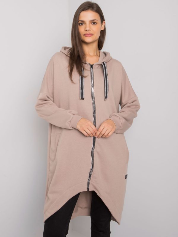 Dark Beige Hoodie Jassalina