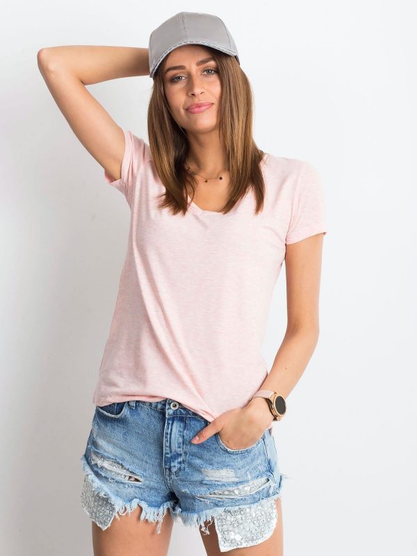 Pink melange T-shirt Square