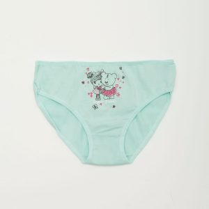 Mint briefs for girl with print