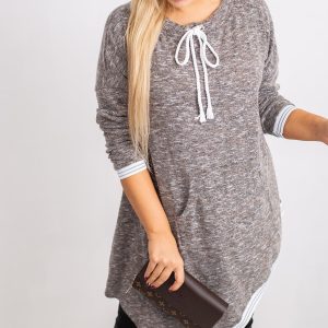 Dark beige tunic plus size Sienna