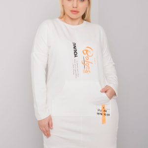 Ecru Plus Size Sweatshirt Dress Akira