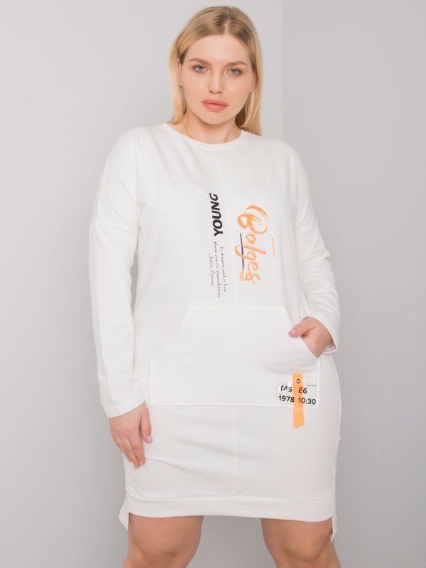 Ecru Plus Size Sweatshirt Dress Akira