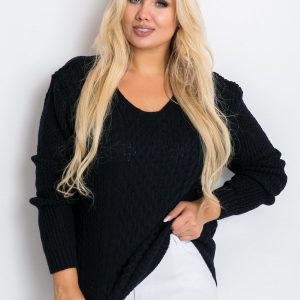 Navy blue plus size Tango sweater