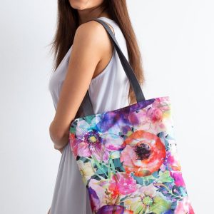 Colorful flower shoulder bag