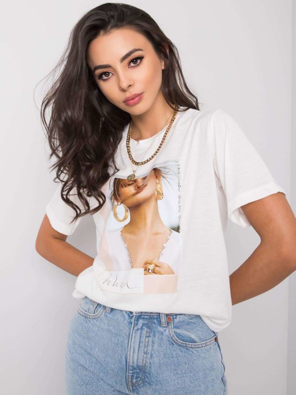 White T-shirt for women cotton Lynda