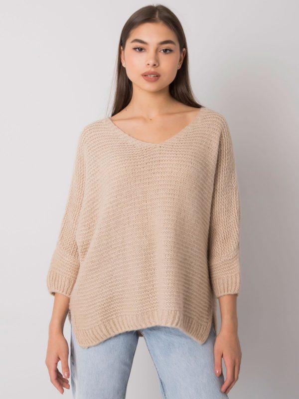 Beige oversized sweater Camden OCH BELLA