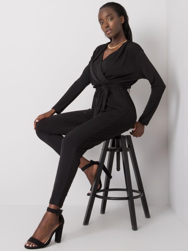 Arianne black jumpsuit with belt