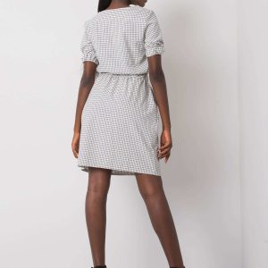 Bellatrix White Checkered Dress