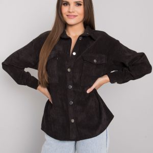 Mary RUE PARIS black corduroy shirt