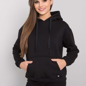 Georgie Women's Black Kangaroo Sweatshirt