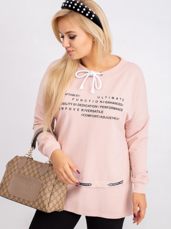 Dirty pink plus size sweatshirt Aspiration