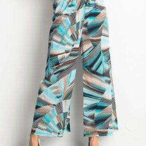 Turquoise and beige Perfume pants