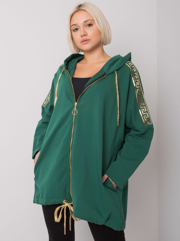 Dark Green Zip Hoodie Athens