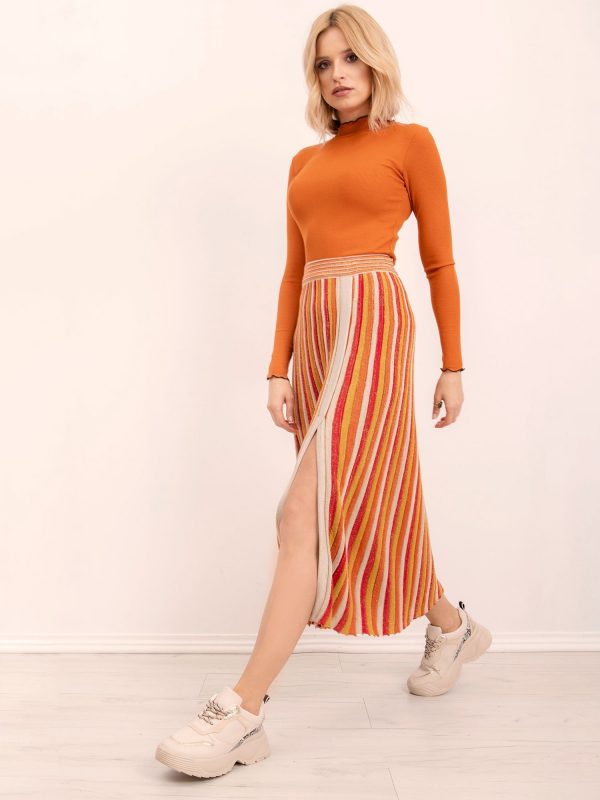 BSL Yellow and Orange Striped Skirt