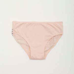 Peach briefs for girl with print