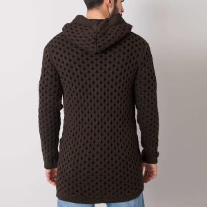 Dark Brown Keith Men's Hooded Sweater