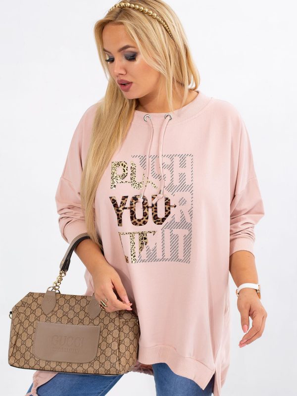 Dirty pink plus size sweatshirt Totally