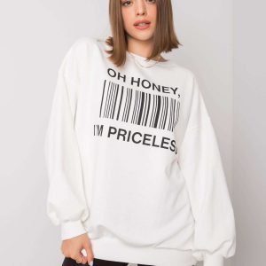 Ecru sweatshirt with print by Karis