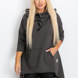 Dark Grey Tunic Plus Size Precious