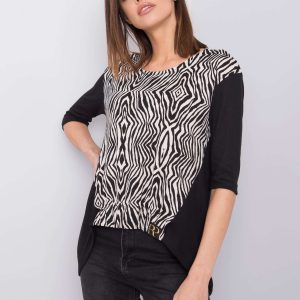 Black and white blouse Alayah RUE PARIS