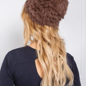 Brown fur hat