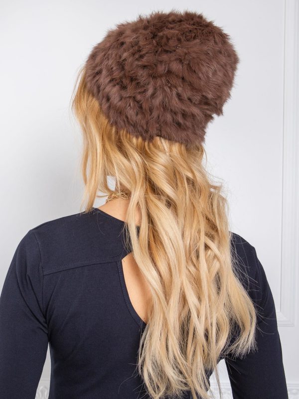 Brown fur hat