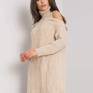 Beige knitted dress Fernanda RUE PARIS