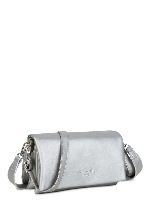 LUIGISANTO silver longitudinal bag