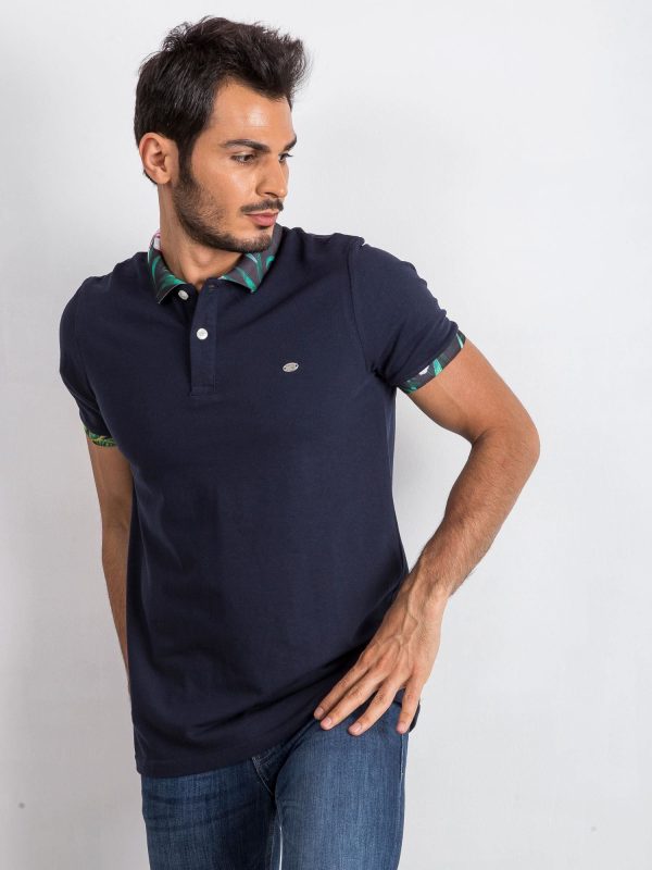 Navy Blue Men's Polo Shirt Sour