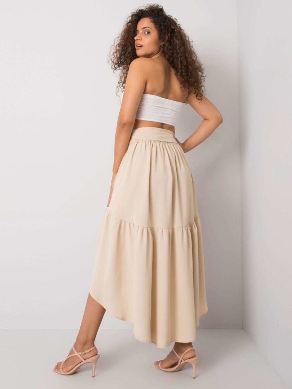 Beige asymmetrical skirt Shayna RUE PARIS