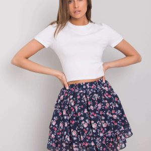 Navy blue flounce skirt Hillary