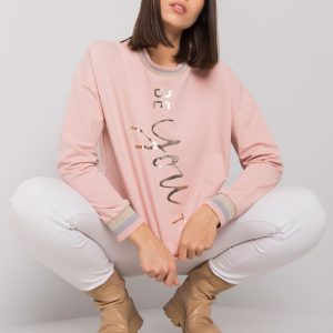 Dirty pink plus size cotton tunic with Jamellia inscription