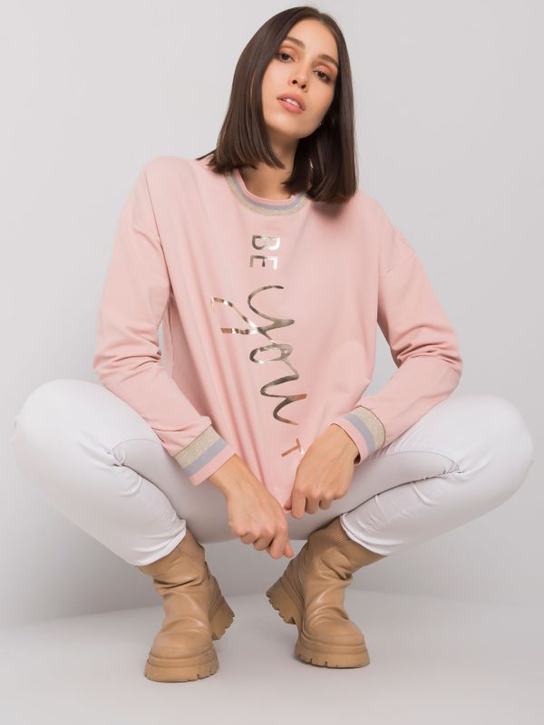 Dirty pink plus size cotton tunic with Jamellia inscription