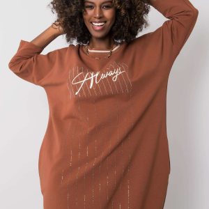 Brown dress with Francisca applique