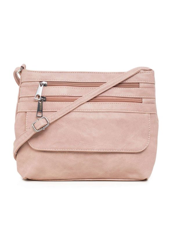 Dirty pink eco leather handbag