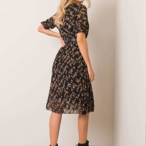 Black and beige dress Losanna