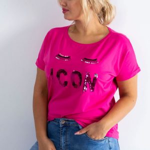 Dark pink t-shirt Calmly PLUS SIZE