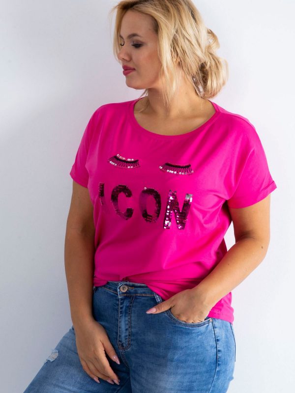 Dark pink t-shirt Calmly PLUS SIZE