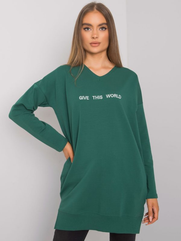 Dark green tunic with the inscription Halifax RUE PARIS