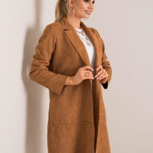 Light brown suede coat Sellina STITCH & SOUL