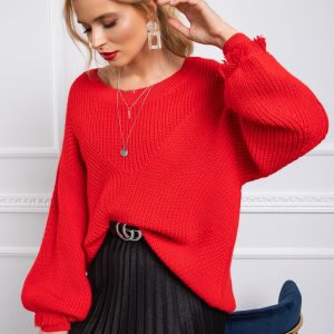 BY O LA LA Red women's sweater