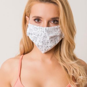 White Reuse Protective Mask with Printing