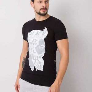 Black T-shirt for men cotton Aiden