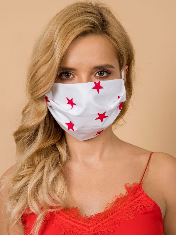 White-red reuse protective mask